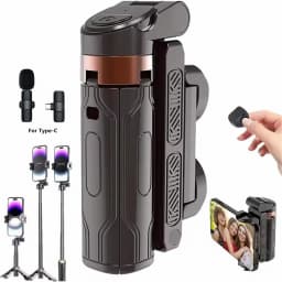 MEUYAG 2026 New Tripod, Phone Stand with Bluetooth Shutter, Wireless Selfie Stick Brackets with Phone Holder for Smartphone Came