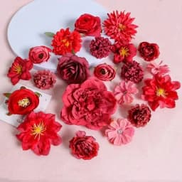 1Bag Artificial Flower Head For Home Room Wedding Decoration Handmade Craft Wreath Christmas Tree Decor 2025 Navidad Supplies