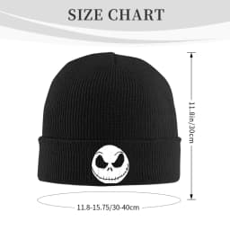 The Nightmare Before Christmas Jack Skellington Face Beanie Hats Bonnet Hats Female Male Knitting Hat Autumn Custom Elastic Caps