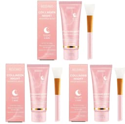 Collagen Intensive Moisturizing Nighttime Peel-Off Mask 75g, Comes with a Free Mask Brush, Gel Texture Is Easy to Absorb, Deeply Hydrates and Moisturizes, Instantly Relieves Dryness with a Single Swipe and Peel-Off, Evens Out Skin Tone, Smoothes Skin, Long-Lasting Oil Control, Maintains and Cares for Skin, Suitable for All Skin Types, Unisex