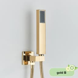 Brushed Gold Handshower Head ABS Plastic Handheld Shower Head 150cm Stainless Steel Shower Hose Wall Mounted Faucet Accessory