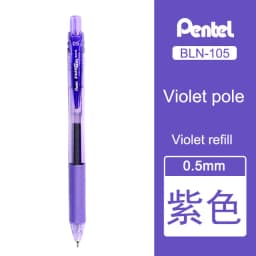 1 Pcs Pentel Gel Pen BLN105 Needle Tip Writing Smooth Quick Dry Color Ink 0.5mm Test Office Fountain Pen Japanese Stationery