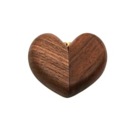 Elegant Heart Shaped Wooden Ring Box Single Slot Durable Jewelry Organizer Box Reusable Portable Proposal Ring Case Engagement