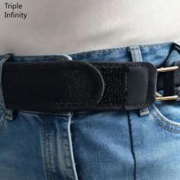 2026 Convenient Invisible Belt Without Buckle Black Elastic Waist Belts With Metal Hook Outdoor Work Pants Belt Stretch