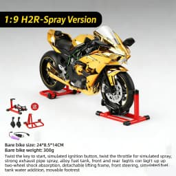 1:9 Kawasaki H2R Ninja With Spray Alloy Motorcycle Model Toy Vehicle Collection Sound and Light Off Road Autocycle Toys Car