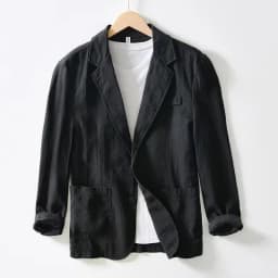 man's Coat 2026 New Casual Suit single-layer Jacket Solid Color Cotton Linen Solid Color Button Pocket Long Sleeve Clothing