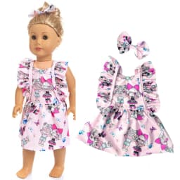 18 Inch Girl Doll Clothes Red Winter Coat Toys Doll Outfits Baby Girl Birthday Gifts