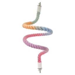 Screw Head Colored Cotton Parrot Pole Sturdy Hanging Clip Swing Colorful Perch Flexible Comfortable Parrot Standing Woven Rope