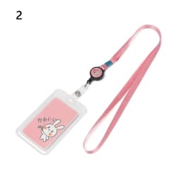 1Pc Cartoon Cat Card Holder Candy Color ID Card Sleeve Retractable Reel Lanyard Identity Credit Cover Case Bank Bus Card Case