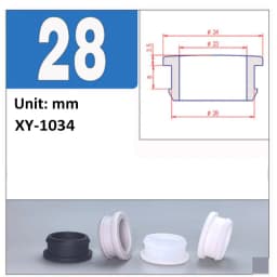 Black Silicone Rubber Snap-on Grommet Hole Plugs End Caps Bung Wire Cable Protect Bush 4.5mm-30mm