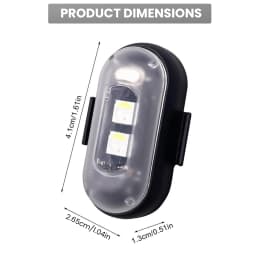 2/4/6PCS LED Emergency Warning Lights with Remote Control 7 Colors USB Rechargeable Car Flashing Light for Car Moto Drone Bike