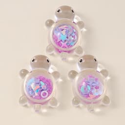 Leslie 10pcs 21x30mm Creative Resin Glitter Turtle Charms Tortoise Pendants for Earrings Necklace Jewelry DIY Cute Kids Toys