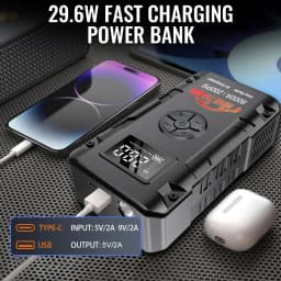 Professional Car Jumpstarter Multifunction 12v Battery Booster Super Compressor Power Bank Jump Starter Air Pump
