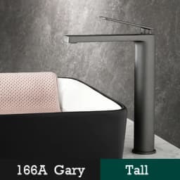 Bathroom White/Gray Bronze Solid Brass Luxury Basin Sink Tall Faucet Single Handle Water Mixer Bath Tap High And Short Style