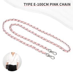 CRAZYSMITH Bag Chain Metal Strap for MLB Bucket Bag Handbag Replacement Long Beaded Chain Shoulder Crossbody Bag Accessory