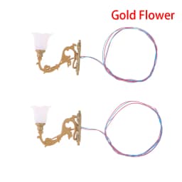 1:87 Scale Model Warm White LED Street Lamp Posts, Dollhouse Ceiling Decor; Miniature Wall Lighting