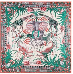 POBING Twill Silk Square Scarf Animals Print Women Scarves Wrap Giraffe Neckerchief Spanish Foulards cachecol Large Bandana