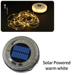 10m LED Reel String Lights Outdoor USB Rechargeable Camping Lamp Solar Fairy Christmas Lights Garden Room Decorative Tent Light