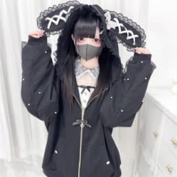 Long Sleeve Strapped Rabbit Ear Hoodie Thick Warm Lolita JK Cardigans Women Y2K Ladies Top Winter Autumn Lace Bow Coats Female