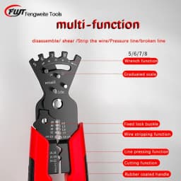 Professional-Grade Wire Bender Pliers - Red Handle, Crimping & Stripping Tool for Electricians, Precision Manual Bending