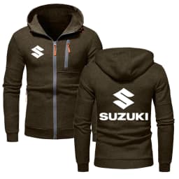 Suzuki Logo Motorcycle Racing Team Men Zip Up Hoodie 2026 New Casual Male Sweatshirt Spring Autumn Sports Men's Jackets Coat