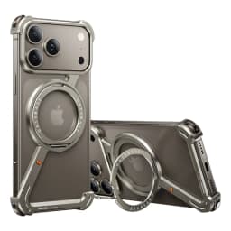 Oatsbasf Phone Case for iPhone 17 Pro/Pro Max/17/Air with 360° Rotatable Stand Metal Frameless Magsafe Protective Shockproof