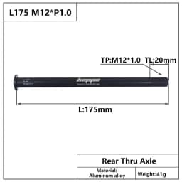 HEPPE MTB Road Bike Thru Axle Rear Hub Thru Axle Front Fork Shaft Skewers 12x100 12x110 12x142 12x148 M12xP1.0/P1.5/P1.75