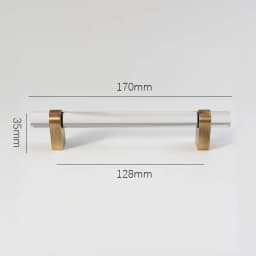 Smoky Gray Acrylic+Brass for Furniture Handles and Knobs Kitchen Doors Cabinet Drawer T Bar Funiture Wardrobe Appliance Handle