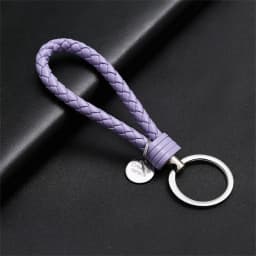 PU Leather Braided Woven Rope Wristlet Keychain Strap For Men Women Quality DIY Key Chains Bag Car Key Ring Jewelry Accessories