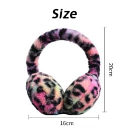 Winter Warm Thickened Ear Muffs Foldable Leopard Print Earmuffs Men and Women Windproof Frostproof Earlap Simple Plush Hairband