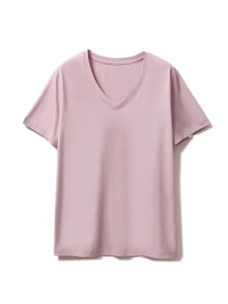 SuyaDream, Women Solid T Shirts, 10% Silk 58% Cotton, V Neck, Short Sleeved Tee, 2025 Summer Candy Colors Basic Cozy Top