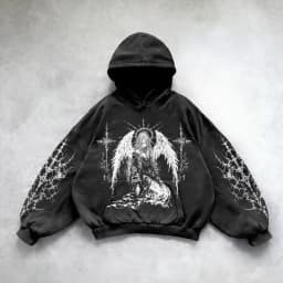 Y2k gothic dark female warrior hoodies men oversized sweatshirt couples punk tops streetwear goth harajuku women men clothing