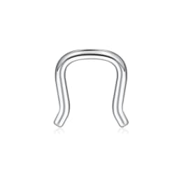 WKOUD Clear Flexible Septum Retainer Plastic & Surgical Steel Nose Septum Ring Piercing Jewelry For Women Men Sean