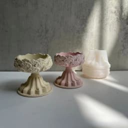 DIY Lotus-Candlestick Silicone Mold Lotus Bracket Resin Mold Lotus Tray Ornaments Epoxy Casting Mold Home Decoration