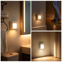 LED Night Lights With Motion Sensor EU US Plug In Dimmable Bedside Night Lamp for Hallway Bedroom Stairs Kitchen Room Decoration