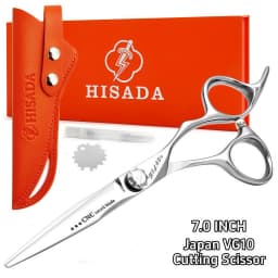 HISADA New Barber Scissors, 6.3-7.0 inch Professional Hair Cutting Scissors, Blind Hole Design Salon Scissors, Ergonomic Comfort