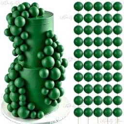50/100pcs Cake Ball Picks Topper Wholesale 4 Sizes Foam Balls Cake Toppers for Birthday Christmas Wedding Cake Decoration Favor