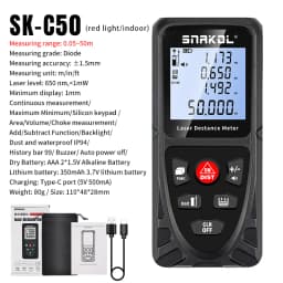Snakol Laser Distance Meter 50m 70m 100m 120m Rangefinder Profesional Range Finder Digital Tape Measure Ruler Test Tools