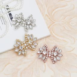 JLZXSY Small Bow Crystal Bridal Applique Patch DIY Wedding Accessories Iron Sew On Rhinestone Applique