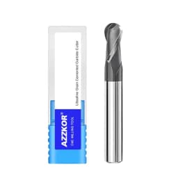 AZZKOR HRC50/55/70 2-Flute R0.5-R6.0mm CNC Machine Machining Milling Cutter Carbide Ball End Mills For Steel/Aluminum Processing
