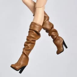Wrinkle showed up after wearing on your fr dolls boots leopard print FIT for your FR6.0 nu.face 3.0 FR Ⅱ FR2 kissmela F9