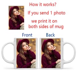 Custom Photo and Text Coffee Mug - Personalized Tea Cup Mugs for Valentine's Day, Christmas Gift