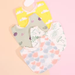 4pcs Cotton Soft Baby Adjustable Bibs Infant Bib Newborn Burp Cloths Bandana Scarf for Kids Boy Girls Feeding Saliva Towel