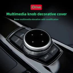 For BMW 1 2 3 4 5 6 7 Series X1 X5 X6 F20 F30 F10 F07 E60 E90 E70 IDrive Car Multimedia Big Knob Covers Button Trim Control