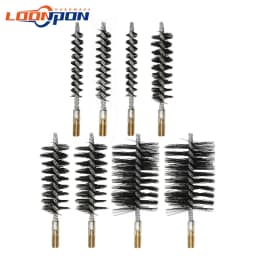 Loonpon M12 Thread Wire Brush Metal Handle 18-75mm Brush Working Stainless Steel Wire Pipe Tube Cleaning Chimney Brush