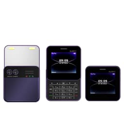 SERVO Rotatable Screen Mini Mobile Phone 2G GSM Dual SIM Speed Dial Magic Voice FM Radio MP4 Side Slider Square Button Cellphone