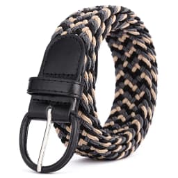 Women's Elastic and Elastic Woven Belt in One Outfit, Casual and Versatile Denim Belt for Men and Women