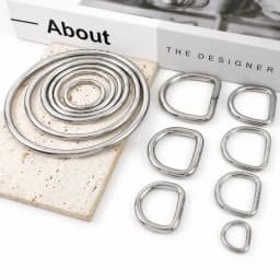 2/5Pcs 15-50mm Stainless Steel O D Ring Buckles Handbag Strap Connector Rings Leather Craft Clasp Carabiner Belt Hook Bag Parts