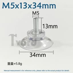 M4 M5 M6 M8 Transparent Suckers With Screw PVC Plastic Sucker Pad Holder Turn Nut Glass Table Tops Storage Tool Hooks
