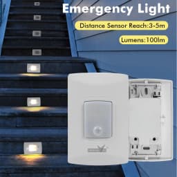 Mini Emergency Light LED Embedded Evacuation Lighting Wall-mounted Fire Fighting Lamp Indoor Corridor Lights for Power Outage